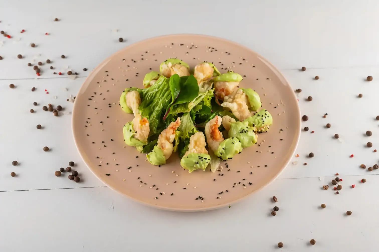 Тигровые креветки васаби