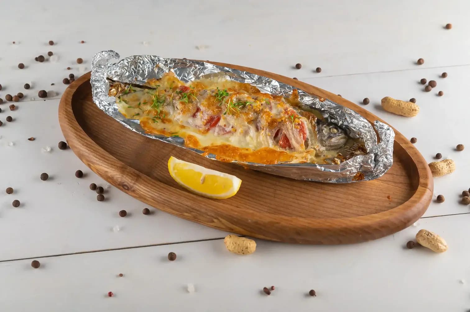 Форель радужная запеченая в хоспере