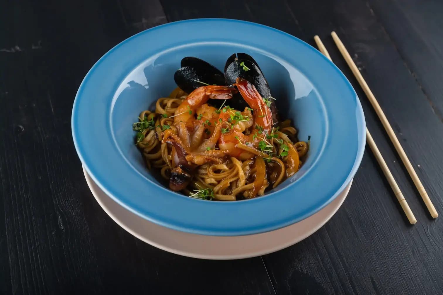 Удон с морепродуктами