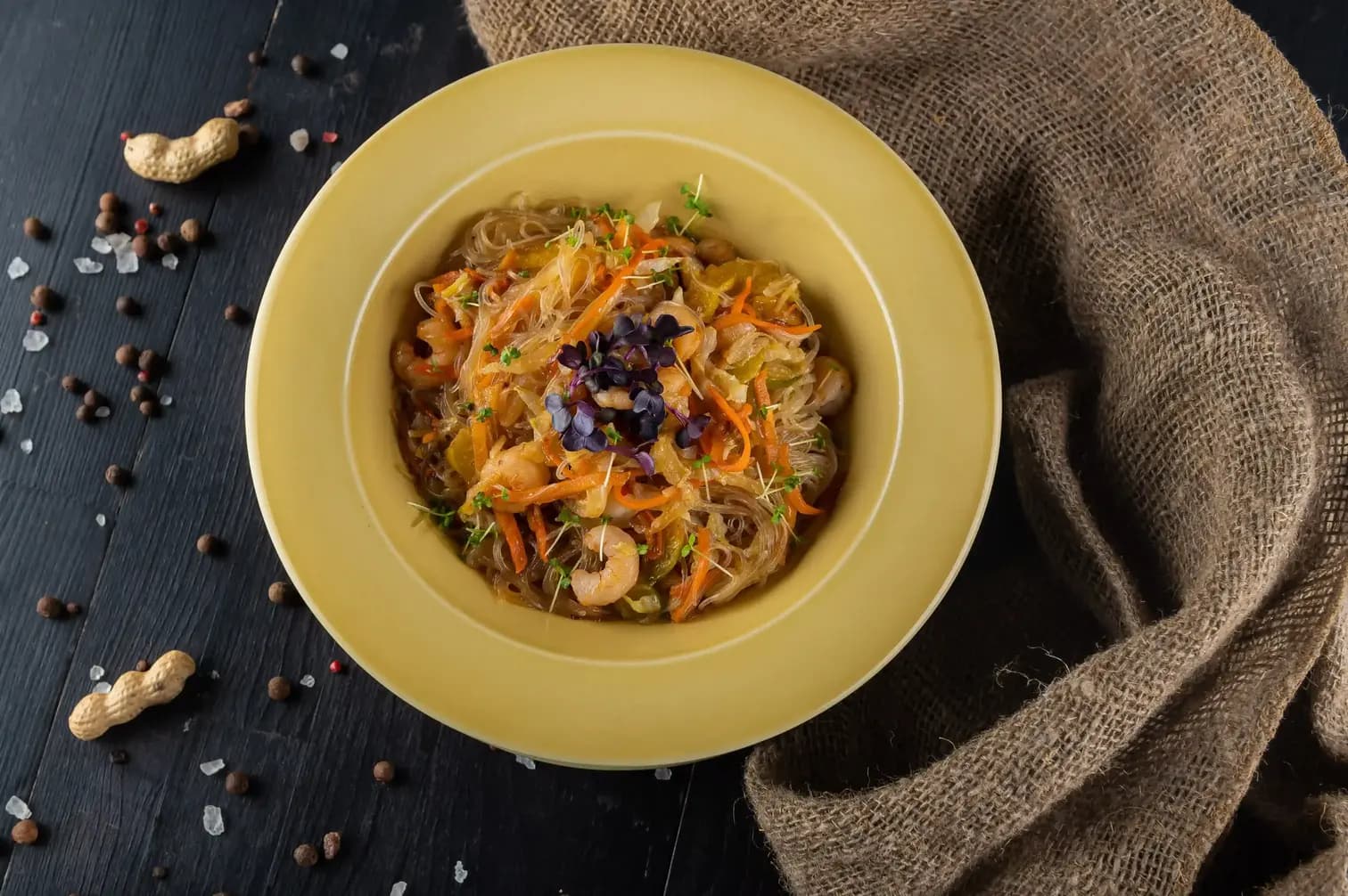 Фунчоза с креветками