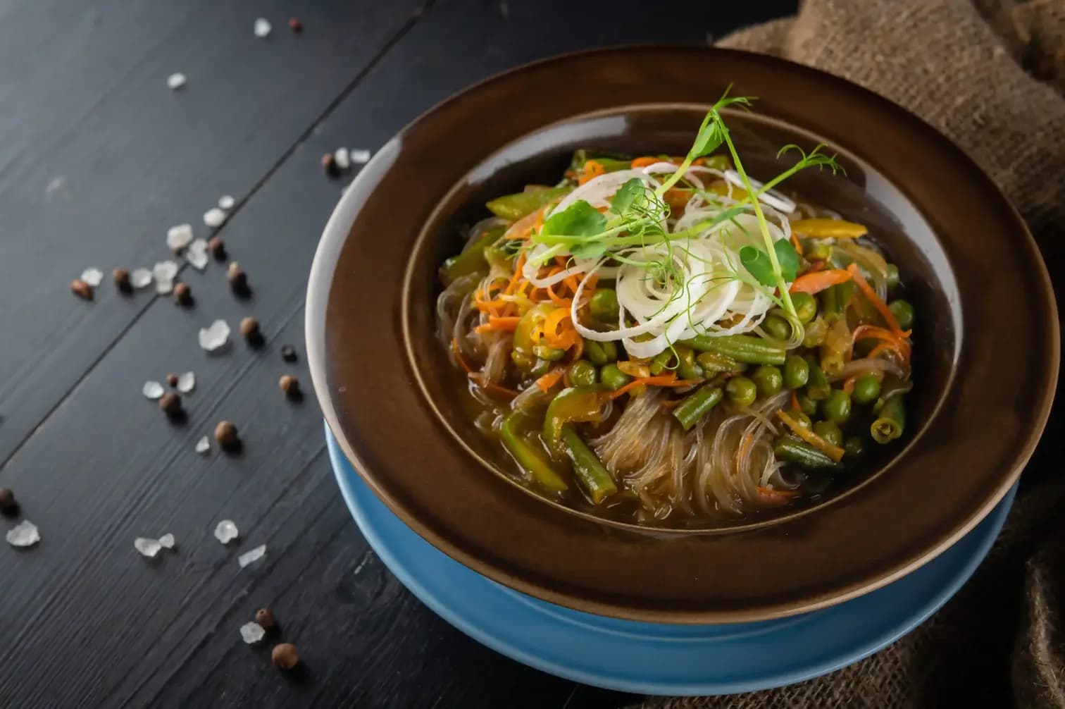 Фунчоза с овощами